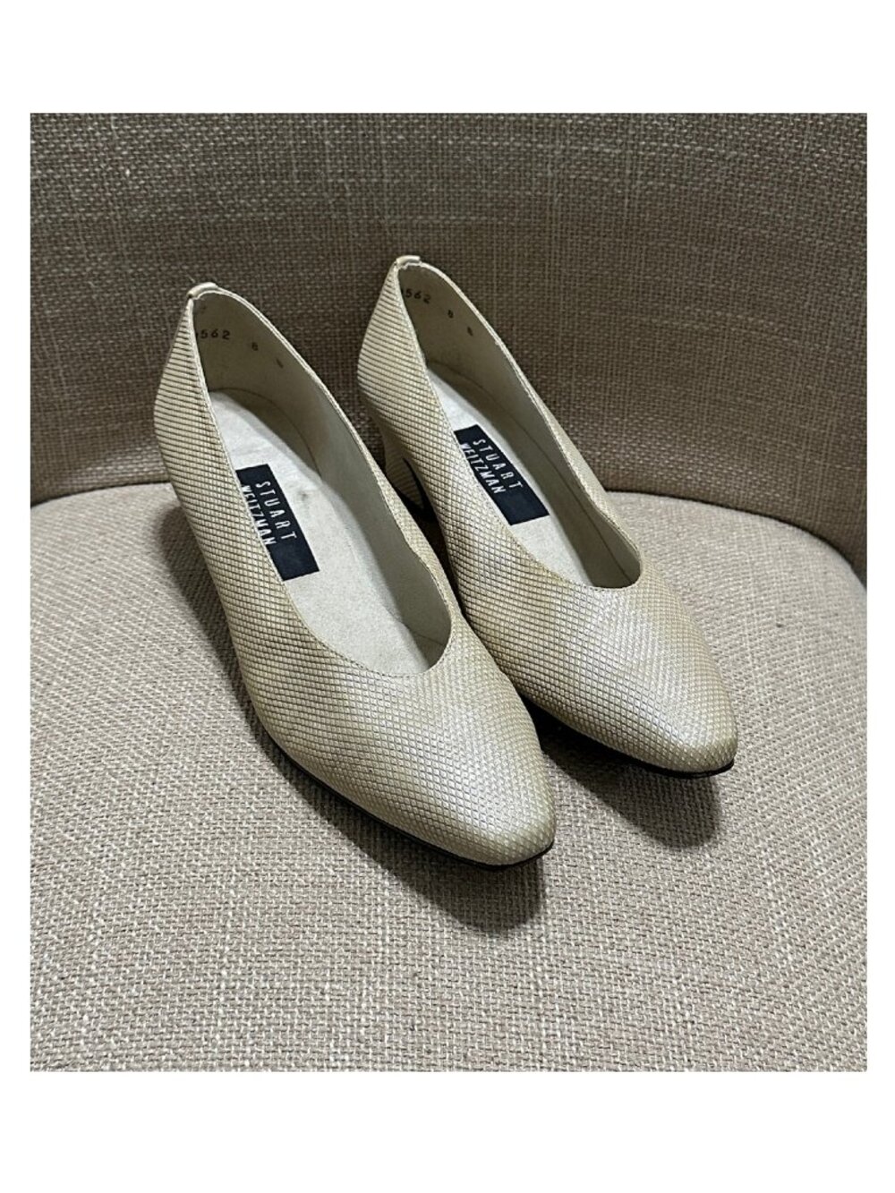 Stuart Weitzman Light Gold Pumps Shoes Size 8